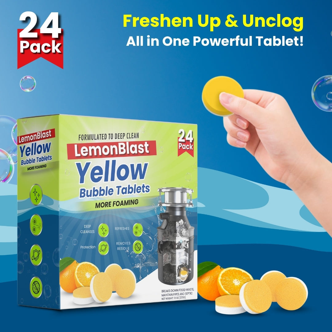 YellowBlast Bubble Tablets – Odor Eliminator + Blockage Remover